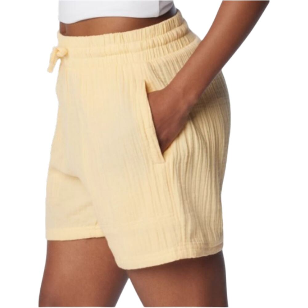 Columbia Sunkissed Yellow Cotton Drawstring Shorts NWT - Size M - Picture 2 of 10